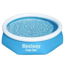 Bestway Zwembad Fast Set rond 244x61 cm blauw 6941607310038