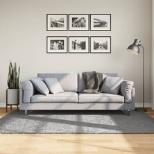 Vloerkleed PAMPLONA shaggy hoogpolig modern 140x200 cm grijs 8721012228580