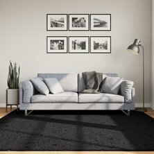 Vloerkleed PAMPLONA shaggy hoogpolig modern 200x200 cm zwart 8721012228832