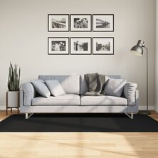 Vloerkleed HUARTE laagpolig zacht wasbaar 100x200 cm zwart 8721012227132