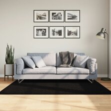 Vloerkleed HUARTE laagpolig zacht wasbaar 120x170 cm zwart 8721012227156