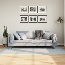 Vloerkleed HUARTE laagpolig zacht wasbaar 100x200 cm blauw 8721012227323