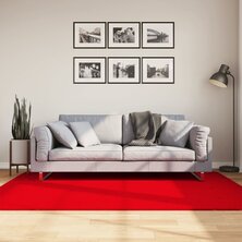 Vloerkleed HUARTE laagpolig zacht wasbaar 140x200 cm rood 8721012227736