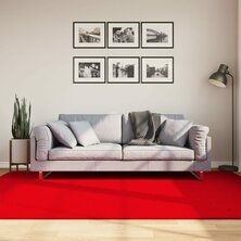 Vloerkleed HUARTE laagpolig zacht wasbaar 160x230 cm rood 8721012227750