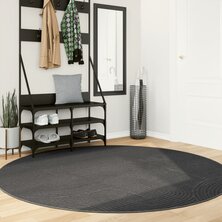 Vloerkleed IZA laagpolig Scandinavisch &Oslash; 200 cm antraciet 8721012230385