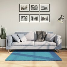 Vloerkleed OVIEDO laagpolig 120x120 cm turquoise 8721012232006