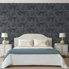 DUTCH WALLCOVERINGS Behang Onyx antraciet- en goudkleurig 3294270347096