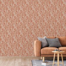 DUTCH WALLCOVERINGS Behang Mae oranje en beige 5411012465162