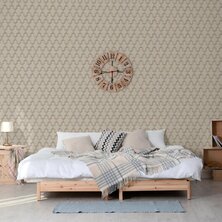 DUTCH WALLCOVERINGS Behang Geometric goudkleurig en groen 8809660036648