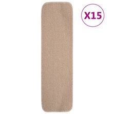 Trapmatten 15 st anti-slip rechthoekig 75x20 cm beige 8720286849187