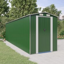 Tuinschuur 192x689x223 cm gegalvaniseerd staal groen 8720845581930