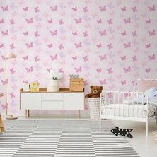 Kids at Home Behang Butterfly roze 100114 5011583301588