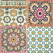 DUTCH WALLCOVERINGS Behang Marokkaanse tegels meerkleurig 8711912342288
