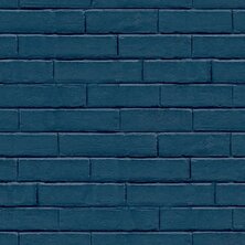 Good Vibes Behang Brick Wall blauw 5415058063467
