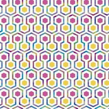 Good Vibes Behang Hexagon Pattern roze en geel 5415058063597
