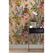 DUTCH WALLCOVERINGS Behang Lemur ros&eacute;goudkleurig 5022976124042