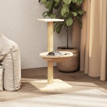 Kattenmeubel met sisal krabpaal 74 cm cr&egrave;mekleurig