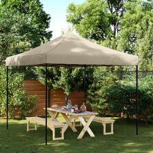 Partytent inklapbaar pop-up 292x292x315 cm taupe