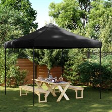 Partytent inklapbaar pop-up 292x292x315 cm zwart