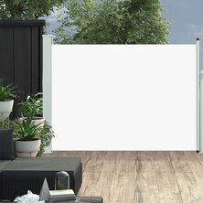 Tuinscherm uittrekbaar 117x500 cm cr&egrave;me