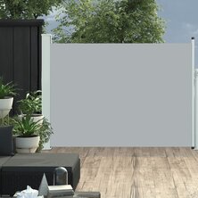 Tuinscherm uittrekbaar 117x500 cm grijs