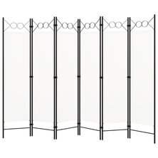 Kamerscherm met 6 panelen 240x180 cm wit