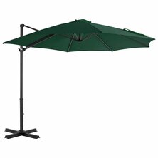 Zweefparasol met aluminium paal 300 cm groen