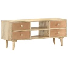 Tv-meubel 110x30x45 cm massief mangohout