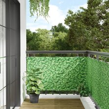 Tuinscherm 600x75 cm plantpatroon PVC groen