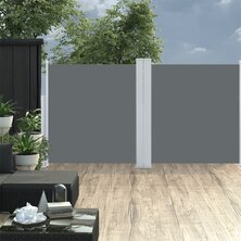 Windscherm uittrekbaar 117x600 cm antracietkleurig