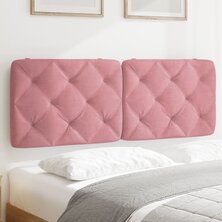 Hoofdbordkussen 120 cm fluweel roze