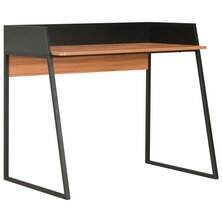 Bureau 90x60x88 cm zwart en bruin