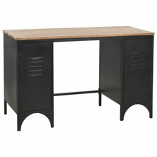 Bureau 120x50x76 cm massief vurenhout en staal