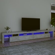 Tv-meubel met LED-verlichting 290x36,5x40 cm betongrijs