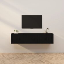 Tv-wandmeubels 3 st 57x34,5x40 cm zwart