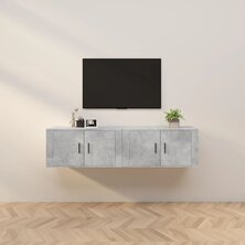 Tv-wandmeubels 2 st 80x34,5x40 cm betongrijs