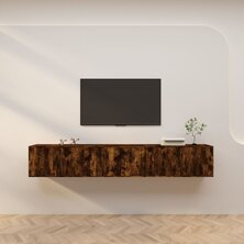 Tv-wandmeubels 3 st 80x34,5x40 cm gerookt eikenkleurig