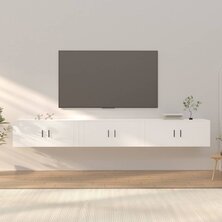 Tv-wandmeubels 3 st 100x34,5x40 cm wit