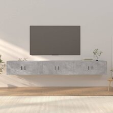 Tv-wandmeubels 3 st 100x34,5x40 cm betongrijs