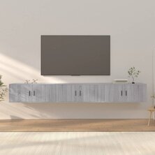 Tv-wandmeubels 3 st 100x34,5x40 cm grijs sonoma eikenkleurig