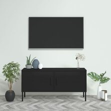 Tv-meubel 105x35x50 cm staal zwart