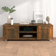 Tv-meubel 110x40x35 cm bewerkt hout gerookt eikenkleurig