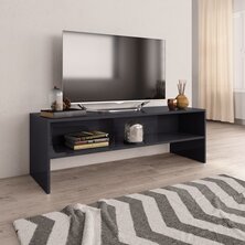 Tv-meubel 120x40x40 cm bewerkt hout hoogglans grijs