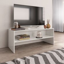 Tv-meubel 100x40x40 cm bewerkt hout hoogglans wit