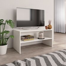 Tv-meubel 80x40x40 cm bewerkt hout wit