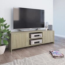 Tv-meubel 120x30x37,5 cm bewerkt hout sonoma eikenkleurig