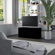 Tv-meubel 80x34x36 cm bewerkt hout zwart