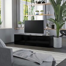 Tv-meubel 120x34x30 cm bewerkt hout zwart