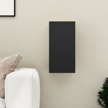 Tv-meubel 30,5x30x60 cm bewerkt hout zwart