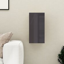 Tv-meubel 30,5x30x60 cm bewerkt hout hoogglans grijs